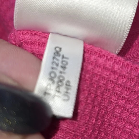 Tommy Hilfiger Sport Hot Pink Waffle Knit Hoodie XL Logo Flag Pullover Preppy - Picture 7 of 8